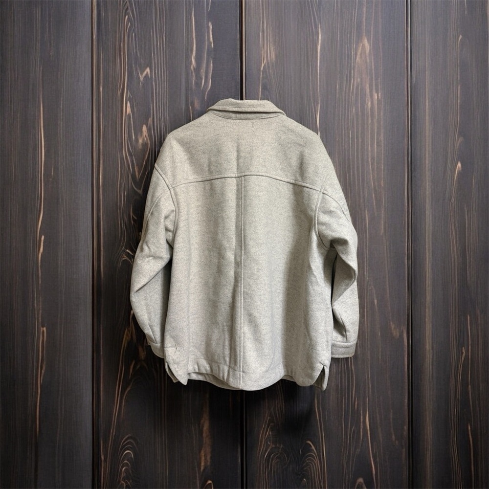 Max Studio Light Gray Shirt Jacket - Picture 2 of 4